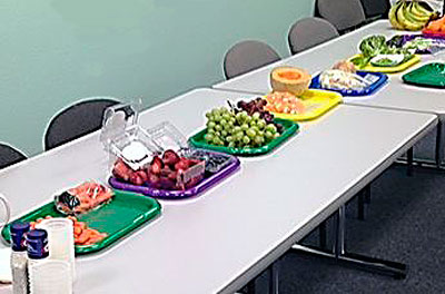 the fruitopia table with all kinds of fruit